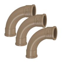 Kit 5 Curva Soldável Longa Marrom 25mm X 90 Graus Fortlev Kit 5 Curva Soldável Longa Marrom 25mm X 90 Graus Fortlev
