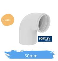 Kit 5 Curvas 90 Esgoto Fortlev 50mm Curta