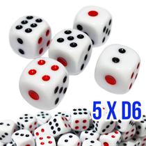 Kit 5 Dados D6 - 13mm - RPG Kit 5 Dados D6 - 13mm - RPG