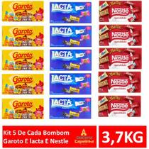 Kit 5 De Cada Bombom Garoto E lacta E Nestle 3,7 KG