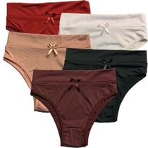 Kit 5 de Calcinha Calçola Fristyle Microfibra Lisa Lingerie Atacado