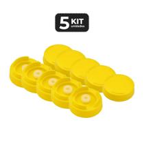 Kit 5 de tampas invertidas amarela - 5 pares