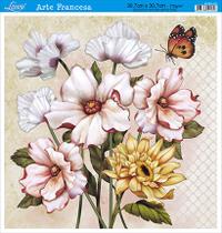 Kit 5 Decoupage Arte Francesa Quadrado G Flores AFQG-103 Litoarte