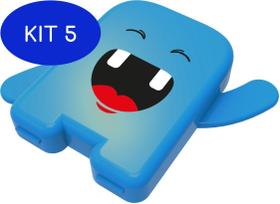 Kit 5 Dental álbum azul Estojo para guardar os dentes de leite - Angelus