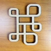 Kit 5 Descanso de Panela MDF Preto ou Cru 6mm Corte a Laser Design Moderno Proteção Térmica Cozinha