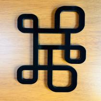 Kit 5 Descanso de Panela MDF Preto ou Cru 6mm Corte a Laser Design Moderno Proteção Térmica Cozinha