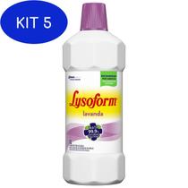Kit 5 Desinfetante Lysoform Lavanda 1 Litro