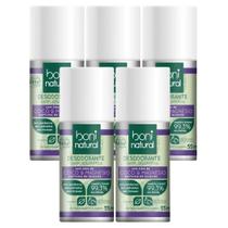 Kit 5 Desodorante Boni Natural Roll-On Natural Coco E Magnésio Vegano Lavanda 24Hrs Proteção 55ml