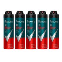 Kit 5 Desodorante Rexona Antibacterial Protection Men Aerosol Antitranspirante 72h 150ml