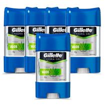 Kit 5 Desodorantes Gillette Antitranspirante Gel Hydra Aloe 86g Kit 5 Desodorantes Gillette Antitranspirante Gel Hydra Aloe 86g