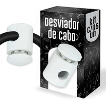 Kit 5 desviadores de cabo em alumínio - BRANCO Kit 5 desviadores de cabo em alumínio - BRANCO