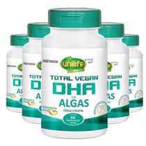 Kit 5 Dha total Vegan Unilife 60 Cápsulas