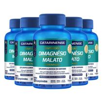Kit 5 Dimagnésio Malato Catarinense 120 Comprimidos Kit 5 Dimagnésio Malato Catarinense 120 Comprimidos