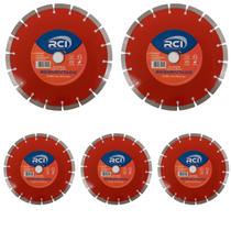 Kit 5 Disco De Corte Diamantado Segmentado 230 X 10 X25/22mm Kit 5 Disco De Corte Diamantado Segmentado 230 X 10 X25/22mm