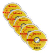 Kit 5 Disco De Corte Fino Aço Inox 4.1/2x1,0mm Esmerilhadeira STARRETT