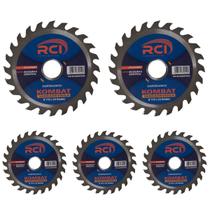 Kit 5 Disco De Serra Circular Vídea 110 X 20mm 24 Dentes RCI Kit 5 Disco De Serra Circular Vídea 110 X 20mm 24 Dentes RCI