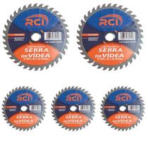 Kit 5 Disco De Serra Circular Vídea 180 X 20mm 36 Dentes RCI Kit 5 Disco De Serra Circular Vídea 180 X 20mm 36 Dentes RCI