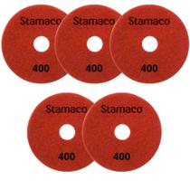Kit 5 Disco Lixa Diamantada Úmida Porcelanato Pedra Granito Mármore Acabamento Polimento Lixamento Brilho Dágua Flexível Polir Grão 50 à 1500 Stamaco