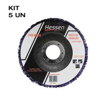 Kit 5 Discos Abrasivo 4.1/2 X7/8 Removedor Premium 40876 Hessen