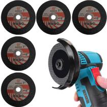 Kit 5 Discos Corte Resina 75mm Corte Rápido Acabamento Fino Furo 10mm Esmerilhadeira PowerGrip