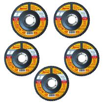 Kit 5 discos de flap starrett em fibra de vidro cônico
