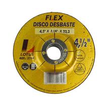 Kit 5 Discos Desbaste 4.1/2 115mm Ferro Metal Lotus Flex alto rendimento