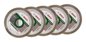 Kit 5 Discos Diamantado Turbo Porcelanato 105mm