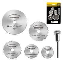 Kit 5 Discos Lâmina Serra para Micro Retífica Corte Madeira - Eda Profissional Kit 5 Discos Lâmina Serra para Micro Retífica Corte Madeira - Eda Profissional