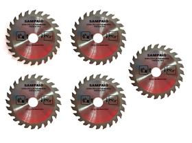 KIT 5 Discos Serra Circular WIDEA p/ corte110X20X24 FINA