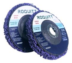 Kit 5 Discos Strip Roquitt Roxo 100mm para Limpeza De Metais Kit 5 Discos Strip Roquitt Roxo 100mm para Limpeza De Metais