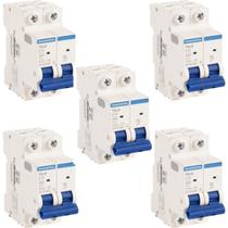 Kit 5 Disjuntor 10A Bipolar Tramontina TDJ3 Curva C 3kA Kit 5 Disjuntor 10A Bipolar Tramontina TDJ3 Curva C 3kA