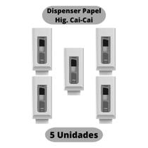 Kit 5 Dispenser p/ Papel Higiênico Cai-Cai BR Street Nobre