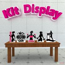 Kit 5 Displays De Mesa Fitness Academia Feminino- IMPAKTO VISUAL Kit 5 Displays De Mesa Fitness Academia Feminino- IMPAKTO VISUAL