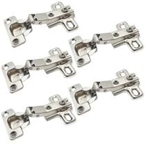 Kit 5 Dobradiças Curva 26mm Pressão Pequena Portas Armários