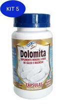Kit 5 Dolomita Torres 120 Cápsulas 950Mg Magnesio + Vitamina