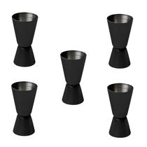 Kit 5 Dosadores Duplo Inox 60/30ml Lyor Drinks Barman Bebida Kit 5 Dosadores Duplo Inox 60/30ml Lyor Drinks Barman Bebida