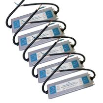 Kit 5 Drivers 10A 12V Até 120W Entrada Bivolt Ip67 Gaya