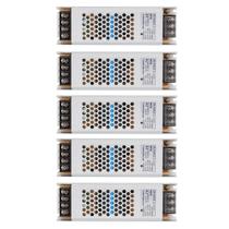 Kit 5 Drivers Slim 5A 24V Até 100W Entrada Bivolt Ip20