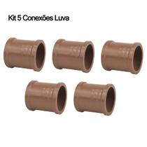 Kit 5 e 10 Conexões de Água Fria Krona 3/4 25mm Marrom/Soldável Joelho/Cotovelo 90 e 45, Tê, Cap, Adaptador, Luva