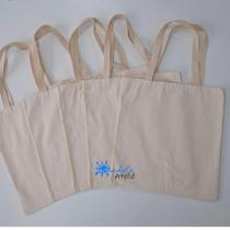 Kit 5 Ecobags Algodão Cru 40x40cm