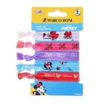 Kit 5 Elásticos De Cabelo Hair Ties Disney Minnie Marco Boni