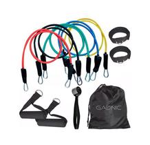 Kit 5 Elásticos Extensores + Acessórios de Treino + Bolsa Gadnic