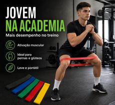 Kit 5 Elasticos Mini Bands Promocao Queima Estoque Treino Musculacao Pilates Fisioterapia Kit 5 Elasticos Mini Bands Promocao Queima Estoque Treino Musculacao Pilates Fisioterapia