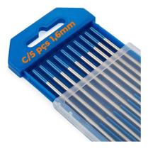 Kit 5 Eletrodo Vareta Tungstênio Tig Azul 2% Lantânio 1,6mm - Barbosa