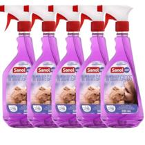 Kit 5 Eliminador de Odores Sanol Vet Gatos Lavanda 500 ml