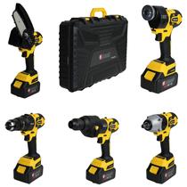 Kit 5 em 1 a Bateria 48V Brushless com Esmerilhadeira, Chave de Impacto e Mini Motosserra Kit 5 em 1 a Bateria 48V Brushless com Esmerilhadeira, Chave de Impacto e Mini Motosserra