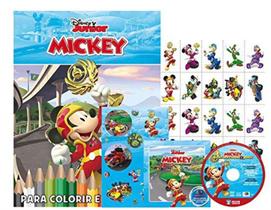 Kit 5 em 1 com DVD - Disney - Mickey - Dia de Pescaria - Bicho Esperto
