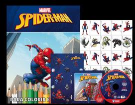 Kit 5 em 1 com DVD Marvel - Homem Aranha