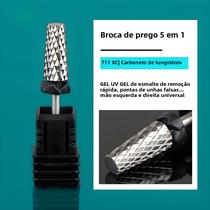 Kit 5 em 1 de Brocas para Unhas de Carboneto de Tungstênio - Ferramenta Profissional de Manicure