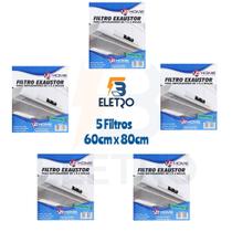 Kit 5 Embalagens Filtro Manta para Coifas Exaustor e Depuradores Universal 60x80cm - Vb Home